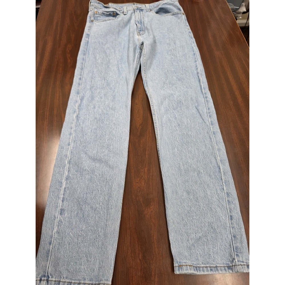 Vintage Style Levi's 505 Light Wash Straight Leg Denim Jeans 34x32 Dad Core